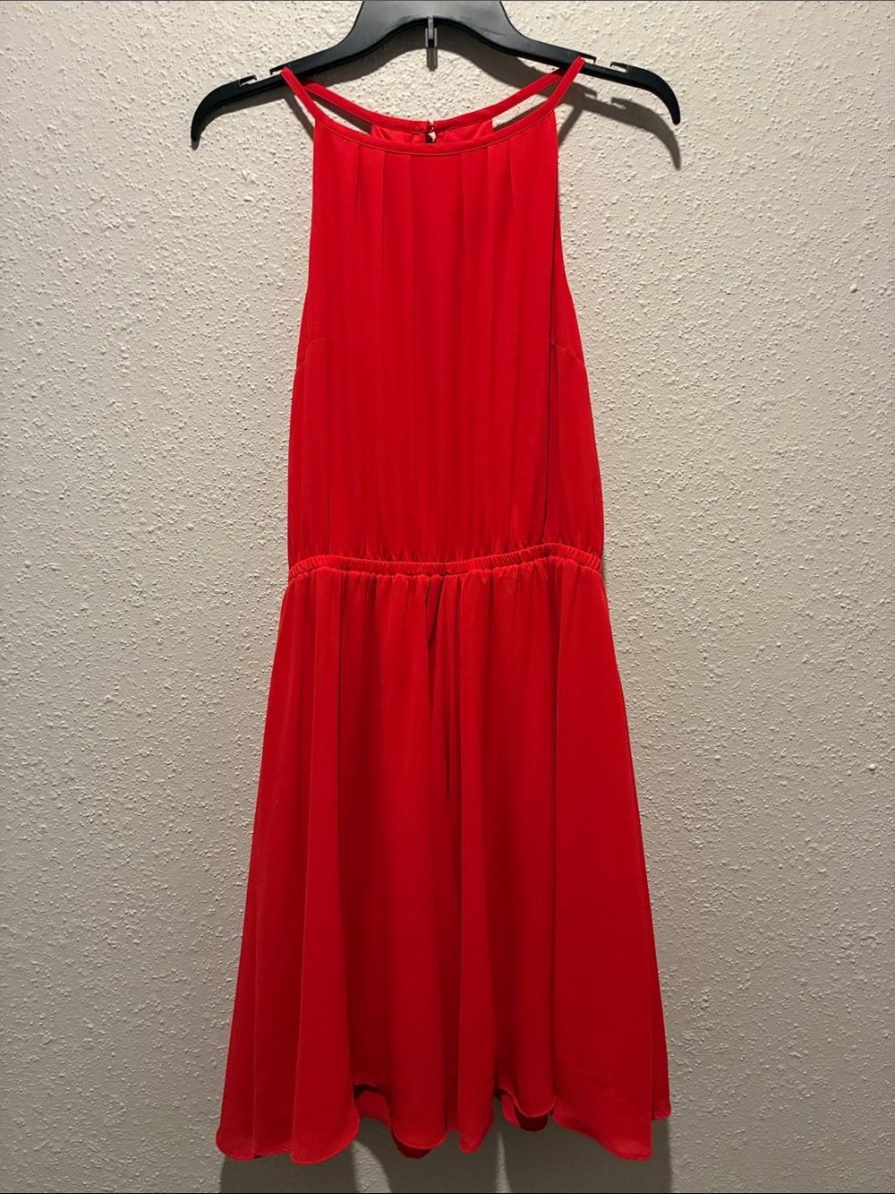 Banana Republic Bright Red Halter Midi Dress